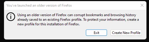 You've launched an older version of firefox / 您启动了旧版的firefox